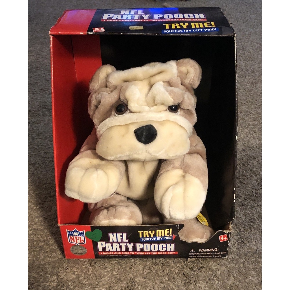 Vtg Tested Gemmy Animated Party Pooch Plush Dog Who Let The Dogs Out 2002 Read